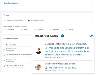 Module Wissensdatenbank Software Module Benachrichtigungen