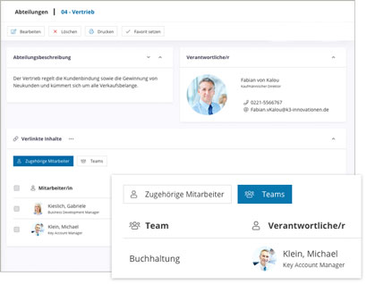Module Wissensdatenbank Software Module Abteilung