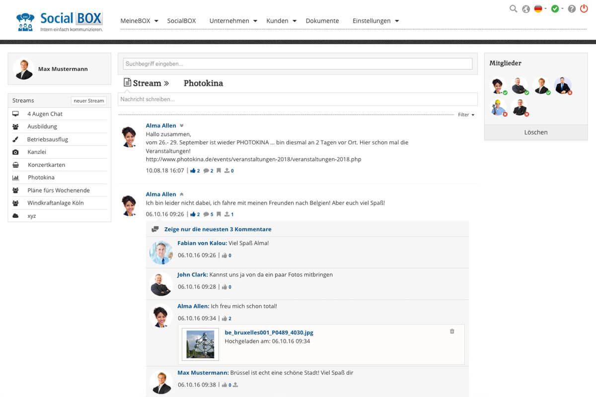 Intranet Software Wissensdatenbank SocialBOX Erweiterungen Intranet Software Wissensdatenbank SocialBOX