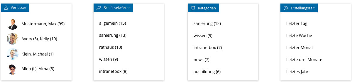 Enterprise Search Suchergebnis Enterprise Search Filter